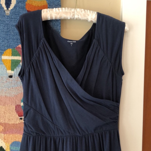 Garnet Hill Juliet Knit Dress in Navy - Picture 5 of 8